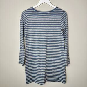 Toad & Co | Blue and Gray Stripe Windmere II Long Sleeve Dress Size XS